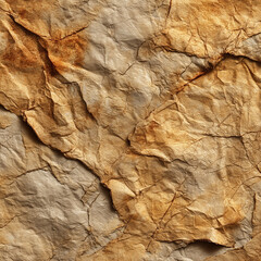 Fototapeta premium Crinkled Torn Vintage Parchment Texture in Warm Tones