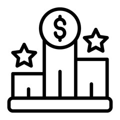 Competition Vector Line Icon Design