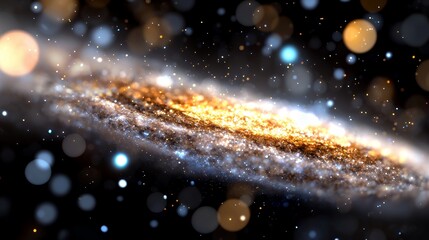 Obraz premium Golden spiral galaxy abstract design