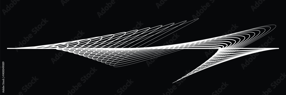 Poster digital sound equalizer . audio signal frequency signal . abstract flow linear fluid wavy shape . ac