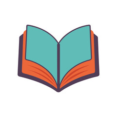 Open book vector illustration shows blank paper pages, an isolated object representing education and reading knowledge