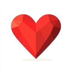 Red heart, polygon style