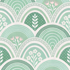 Seamless Pattern of Repeating Tile Designs for Clothes, Wallpaper, Websites, Packaging, Branding, Paper Goods - Perfect for Printing and Digital Projects