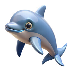 Fototapeta premium Dolphin. 3d rendering isolated on white background.
