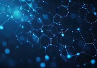 Obraz premium Abstract network design. Complex interconnected nodes and lines