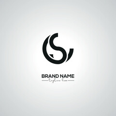 Fototapeta premium Creative Modern CS SC Lettermark Logo Design for Corporate Branding.