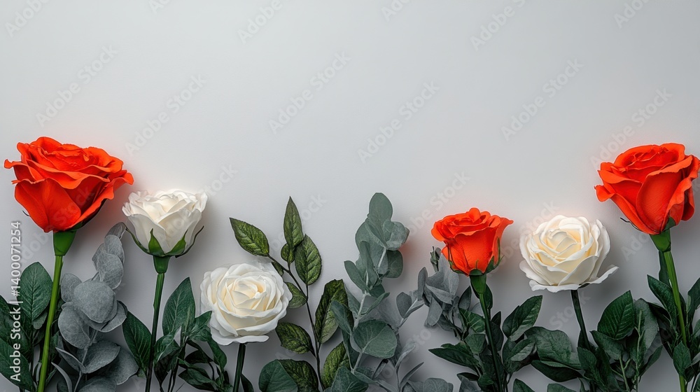 Aufkleber a bunch of colorful flowers displayed creatively on a wall with unique textures and harmonious color