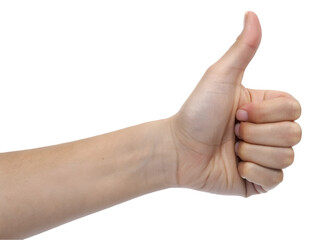 Thumbs Up Hand Gesture Isolated on transparent Background.PNG