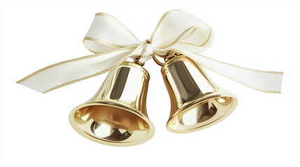 christmas bells on white background