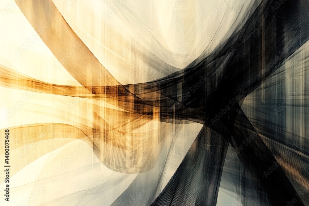 Poster abstract lines and patterns create dynamic visual flow