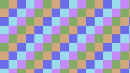 Geometric pattern of squares in pastel colors.  A repeating grid of  squares in various pastel shades of light blue, light purple, light green, and beige.  Visually calming and simple design