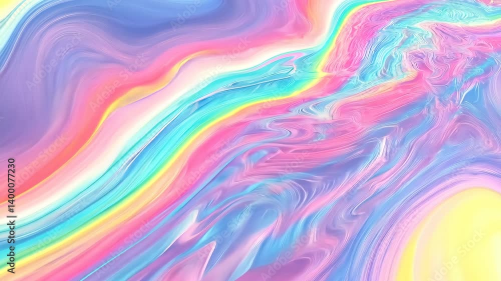 Poster pastel colored abstract waves create a soothing and dreamy background with a fluid marble texture an