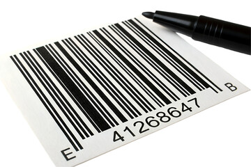 barcode made in china on transparent background 