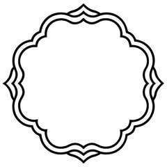 Retro Ornamental Frame Vector Illustration Design in Vintage Style