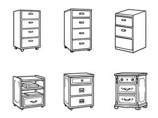 Clean Filing Cabinet Minimal Art Bundle