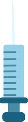 Fototapeta premium Stylized Injection Syringe Icon: Teal and Light Blue Minimalist Design