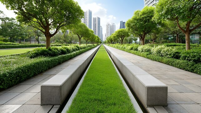 Environmentally engineered city framework prioritizing resource efficiency, nature preservation, and urban biodiversity