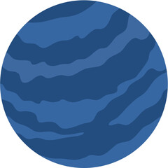 Celestial Orb: Abstract Blue Swirl Planet Design