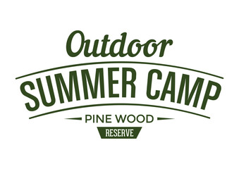 Set Summer camp labels 