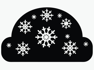 Snowflakes Silhouette Vector Illustration Design