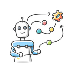reinforcement learning icon, reinforcement learning vector illustration-simple illustration of reinforcement learning, perfect for reinforcement learning logos and icons