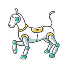 robot dog icon, robot dog vector illustration-simple illustration of robot dog, perfect for robot dog logos and icons