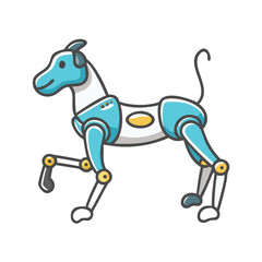 robot dog icon, robot dog vector illustration-simple illustration of robot dog, perfect for robot dog logos and icons