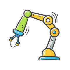 robotics arm icon, robotics arm vector illustration-simple illustration of robotics arm, perfect for robotics arm logos and icons