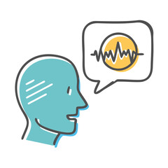 speech recognition icon, speech recognition vector illustration-simple illustration of speech recognition, perfect for speech recognition logos and icons