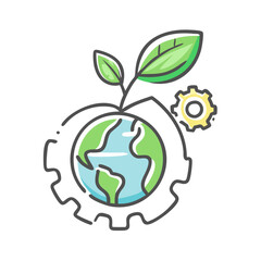 sustainable technology icon, sustainable technology vector illustration-simple illustration of sustainable technology, perfect for sustainable technology logos and icons