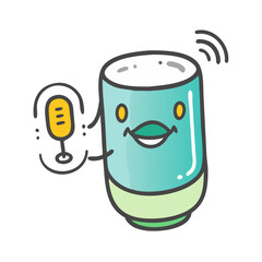 voice assistant icon, voice assistant vector illustration-simple illustration of voice assistant, perfect for voice assistant logos and icons