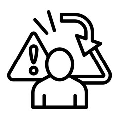 Incident Response Vector Line Icon Design