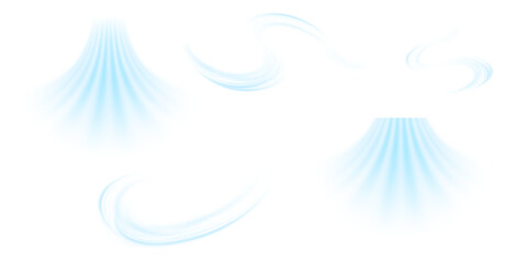 Air, wind effect isolated transparent background. Airflow overlay: fresh air for cleaning, cooling or changing the air. Wind Wave Effect. 3D vector illustration.