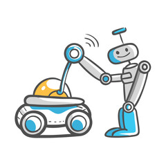 autonomous robots icon, autonomous robots vector illustration-simple illustration of autonomous robots, perfect for autonomous robots logos and icons