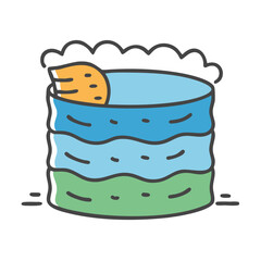 data lake icon, data lake vector illustration-simple illustration of data lake, perfect for data lake logos and icons