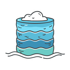 data lake icon, data lake vector illustration-simple illustration of data lake, perfect for data lake logos and icons