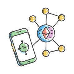 decentralized apps icon, decentralized apps vector illustration-simple illustration of decentralized apps, perfect for decentralized apps logos and icons