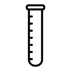 Test Tube Vector Line Icon Design