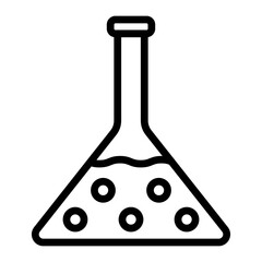 Flask Vector Line Icon Design