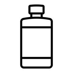 Acid Bottle Vector Line Icon Design