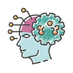 machine learning icon, machine learning vector illustration-simple illustration of machine learning, perfect for machine learning logos and icons