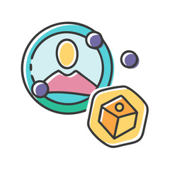 nft icon, nft vector illustration-simple illustration of nft, perfect for nft logos and icons