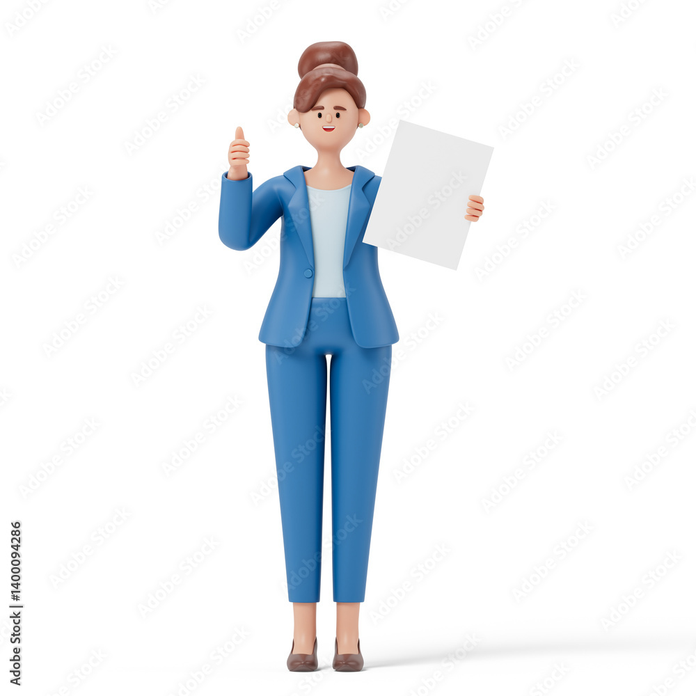 Poster 3d people holding an empty white board for insert a concept.3d rendering,conceptual image. isolated 