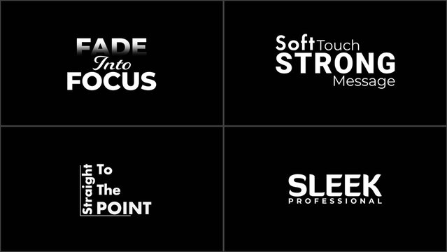 Modern Serenity Bold Titles