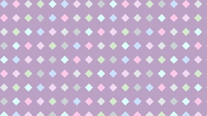 Delicate pastel diamond pattern on a light purple background
