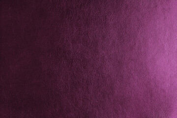 Glossy structure of genuine leather with gradient lighting effect, natural skin surface with embossing pattern. Artifical pink colored leatharette macro texture. Background, wallpaper, backdrop.