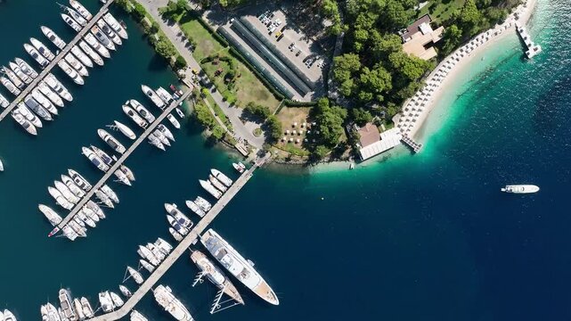 Turkish Maldives Gocek Islands Drone Video, Gocek Fethiye, Mugla Turkiye (Turkey)