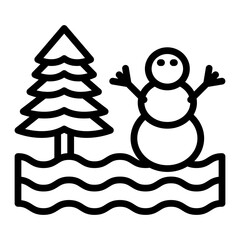 Winter Vector Line Icon Design