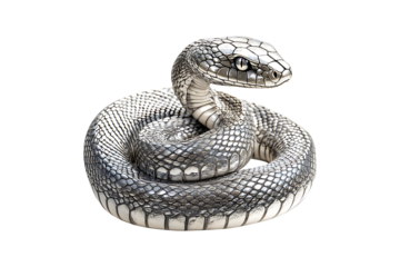 Silver Serpents isolated on transparent background
