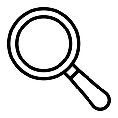 Magnifying Glass Vector Line Icon Design